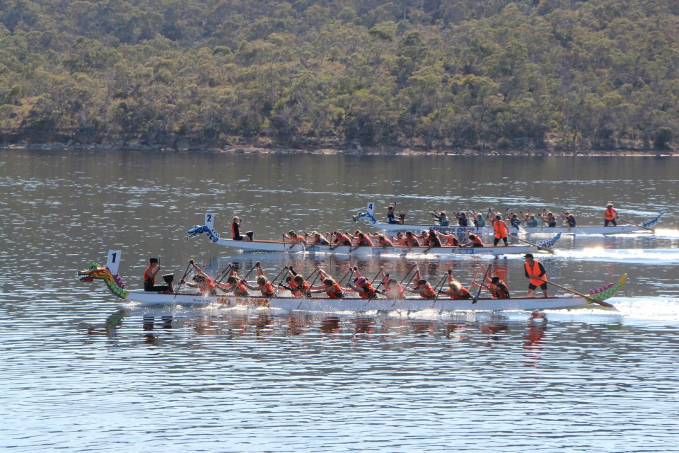dragon boat race at Lake Jindabyne